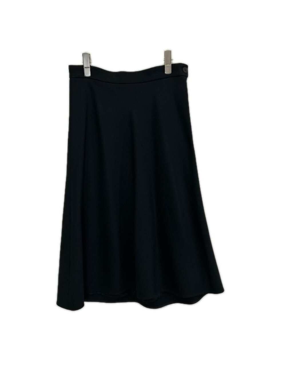 Balenciaga Black Bias Flare Midi Skirt 38